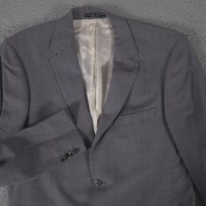 Boss Hugo Boss Sport Coat Mens 46 Long Gray Blazer Houndstooth Jacket Office